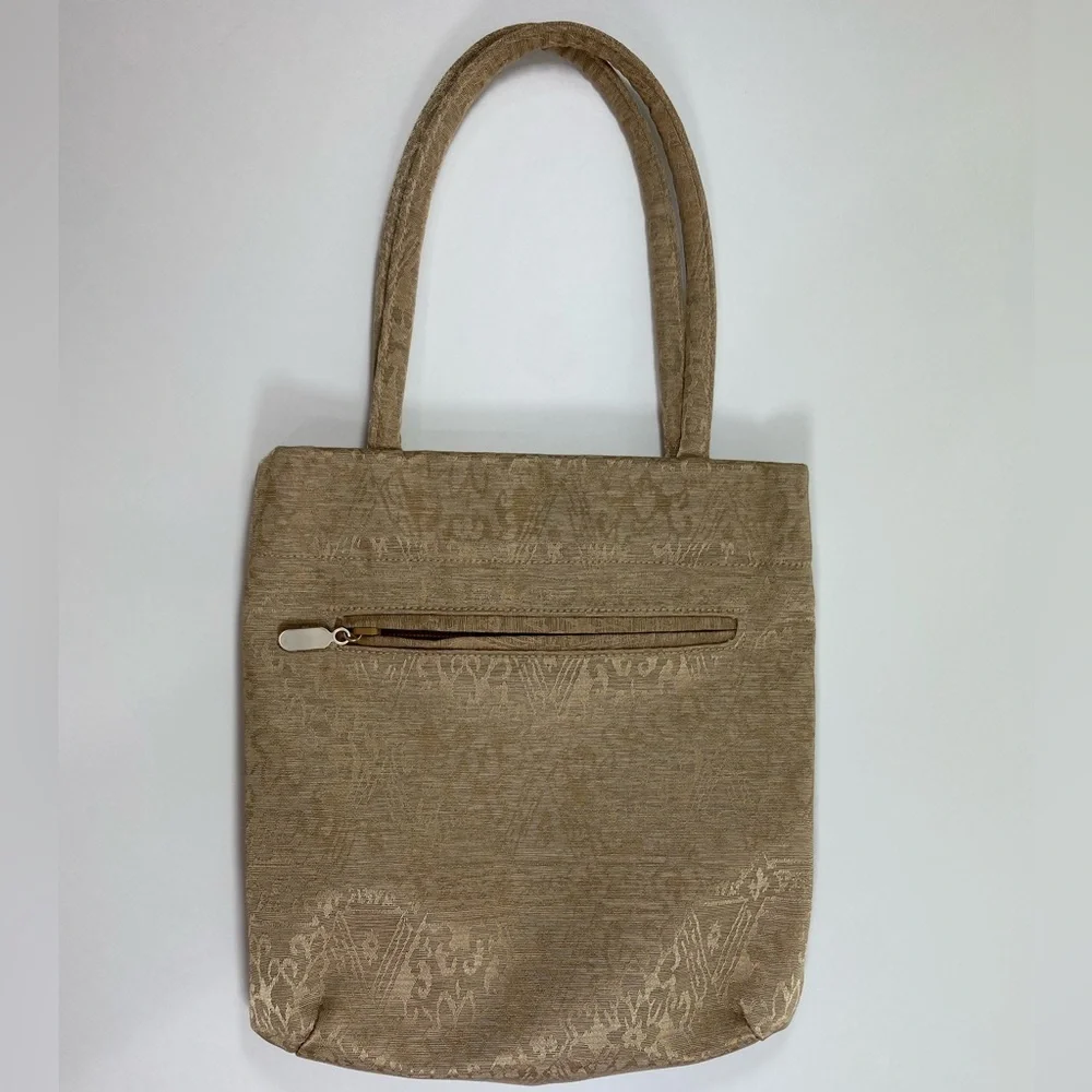 Guess Golden Floral Pattern Tote Bag